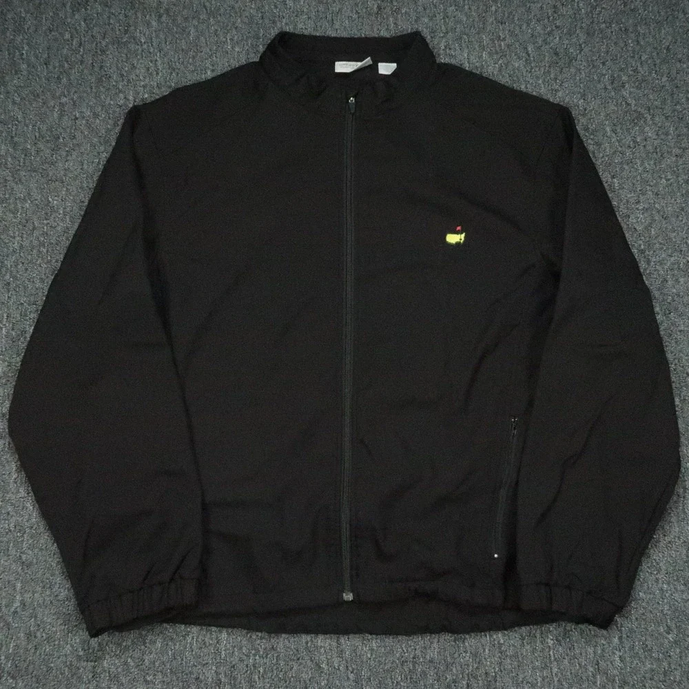 Masters Performance Jacket Mens XXL Black Augusta National Golf Full Zip 2XL
